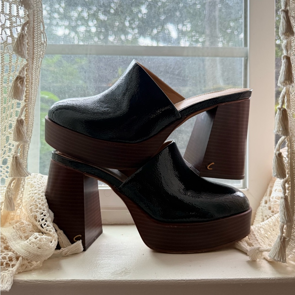 Circus by Sam Edelman Shiny Black Mules